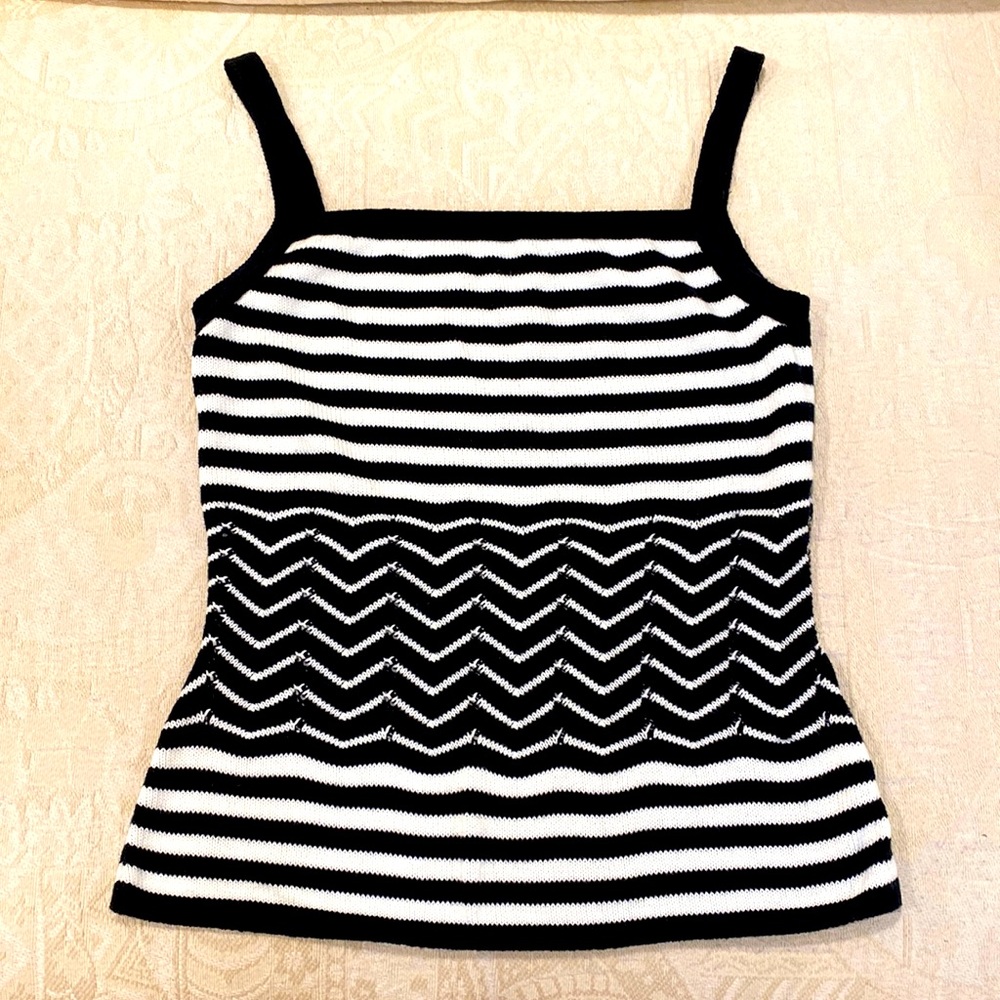 Erik Stewart Black & White Cotton Tank Top